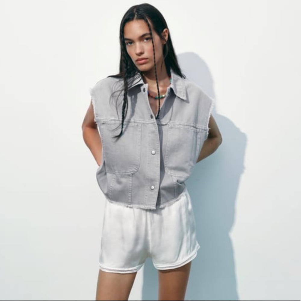 Zara Denim Pocket Vest